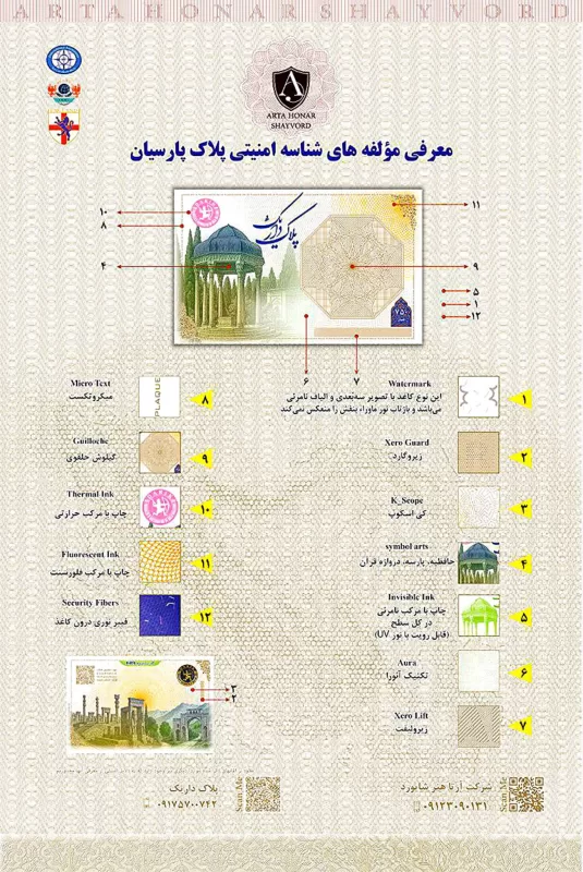 مولفه های امنیتی پلاک داریک